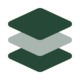 A minimalist icon of a layer group, typically used to represent a collection of layered elements.
